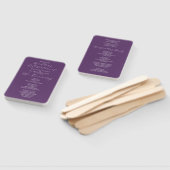 Minimalistisches Lila Hochzeitsprogramm Fächer (Non-assembled)