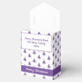 Minimalistisches Lila ikonisches Weihnachtsbaummus Geschenkschachtel (Geöffnet)