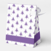 Minimalistisches Lila ikonisches Weihnachtsbaummus Geschenkschachtel (Rückseite)