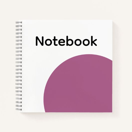 Minimalistisches lila Kreis Notizbuch (Vorderseite)