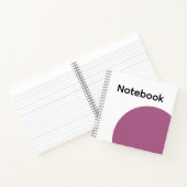 Minimalistisches lila Kreis Notizbuch (Innenseite)