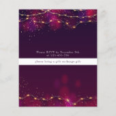 Minimalistisches Lila Neon Holly Custom Weihnachts (Rückseite)