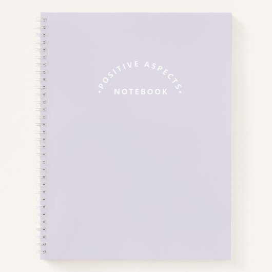 Minimalistisches Lila Niedliches Buch über positiv (Vorderseite)