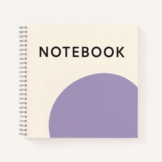 Minimalistisches Lila Notebook Notizblock (Vorderseite)