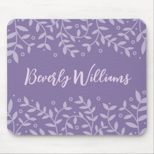 Minimalistisches Lila Pastell-Muster Mousepad