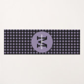 Minimalistisches Lila Schwarzes Kariertes Muster P Yogamatte (Vorderseite (Horizontal))