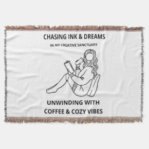 MINIMALISTISCHES LINE-ART-PLAKAT MIT LESENDER FRAU DECKE