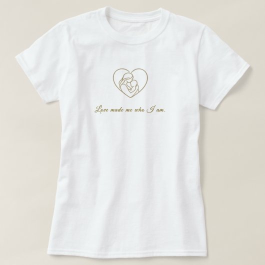 Minimalistisches Line-Art T-Shirt Mutterliebe pers (Design vorne)