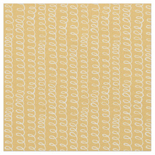 Minimalistisches Linienkunstmuster gelb Stoff