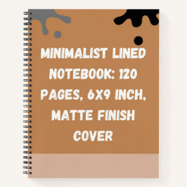 Minimalistisches liniertes Notizbuch: 120 Seiten Notizblock