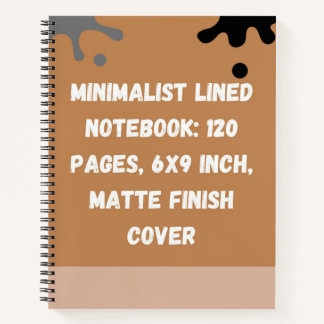 Minimalistisches liniertes Notizbuch: 120 Seiten Notizblock