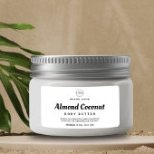 Minimalistisches Logo Body Scrub Kosmetikartikel Adressaufkleber