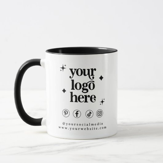 Minimalistisches Logo-Branding Tasse (Links)