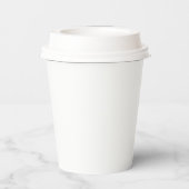 Minimalistisches Logo des White Business Vet Tech Pappbecher (Rückseite)