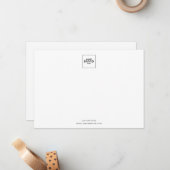 Minimalistisches Logo Einfache Logo-Logo-Logo-Note Mitteilungskarte (Vorderseite/Rückseite Beispiel)