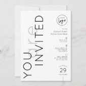 Minimalistisches Logo Einfaches Galadinner Geschäf Einladung (Vorderseite)