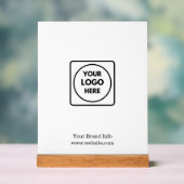 Minimalistisches Logo | Einfaches sauberes Markend Acrylschild (Neutral)