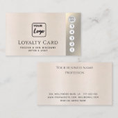 Minimalistisches Logo Elegante Lux Metallperle Treuekarte (Vorne/Hinten)