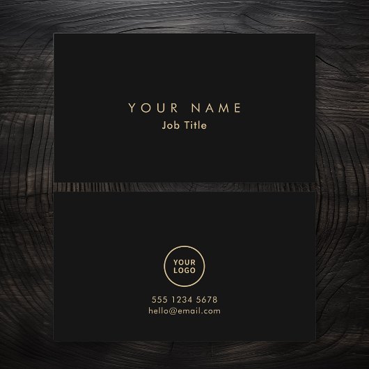 Minimalistisches Logo Elegante monochrome Visitenk Visitenkarte