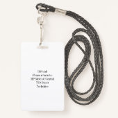 Minimalistisches Logo Foto ID Card Firmenmitarbeit Ausweis (Rückseite mit Schlüsselband)