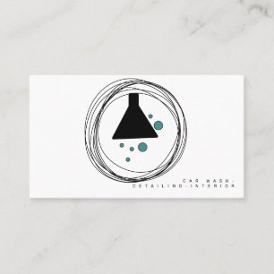 Minimalistisches Logo für Autowasch-Innenraumgesta Visitenkarte