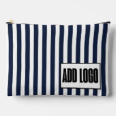 Minimalistisches Logo für blaue Streifen Zubehörtasche (Vorderseite)