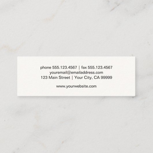 Minimalistisches Logo für das Farbgebläse Mini Visitenkarte (Rückseite)