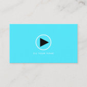 Minimalistisches Logo für die Schaltfläche Spielen Visitenkarte (Vorderseite)