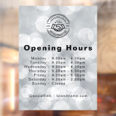 Minimalistisches Logo für kleine Unternehmen Fensteraufkleber (Blatt 2)