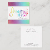 Minimalistisches Logo für Regenbogenspass Quadratische Visitenkarte (Vorne/Hinten)