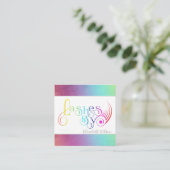 Minimalistisches Logo für Regenbogenspass Quadratische Visitenkarte (Stehend Vorderseite)