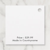 Minimalistisches Logo für Schwarz/Weiß Geschenkanhänger (Rückseite)