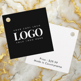 Minimalistisches Logo für Schwarz/Weiß Geschenkanhänger