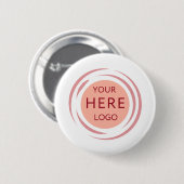 Minimalistisches Logo für Unternehmen Button (Vorne & Hinten)