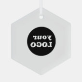 Minimalistisches Logo für Unternehmen Ornament Aus Glas (Rückseite)