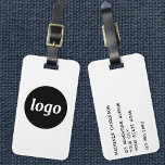 Minimalistisches Logo Gepäckanhänger<br><div class="desc">Einfaches Logo-Design für Ihr Unternehmen. Ersetzen Sie das Logo und die Details durch Ihre eigenen und ändern Sie die Hintergrundfarbe im Designwerkzeug,  um sie anzupassen. Ideal als Werbeartikel für Kunden,  Kunden und Mitarbeiter,  für Geschäftsreisen und Messen.</div>
