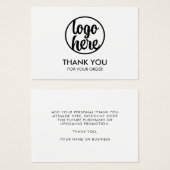 Minimalistisches Logo-Geschäft dank Karte (Vorne & Hinten)