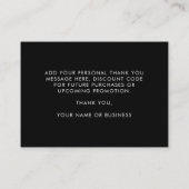 Minimalistisches Logo-Geschäft Vielen Dank Visitenkarte (Rückseite)