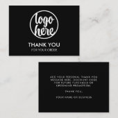Minimalistisches Logo-Geschäft Vielen Dank Visitenkarte (Vorne/Hinten)