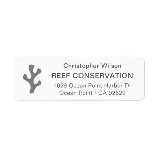 Minimalistisches Logo Grau Business Rücksendeadres (Vorne)