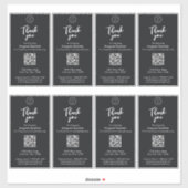 Minimalistisches Logo Großbuchstaben Siegel Aufkleber (Blatt)