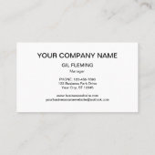 Minimalistisches Logo hinzufügen Schwarz-weiß Visitenkarte (Rückseite)