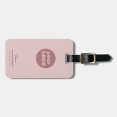 Minimalistisches Logo in Rosa Gepäckanhänger (Vorderseite horizontal)