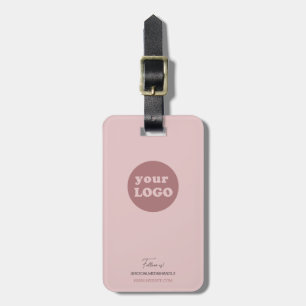 Minimalistisches Logo in Rosa Gepäckanhänger