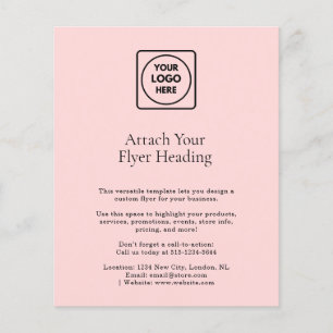 Minimalistisches Logo in Rosa   Saubere Geschäftsw Flyer