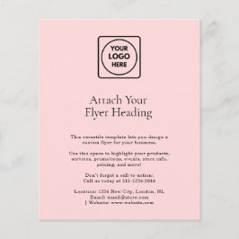 Minimalistisches Logo in Rosa | Sauberes Geschäft Flyer