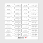 Minimalistisches Logo Jewerpreise-Barbell-Label Aufkleber (Blatt)