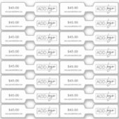 Minimalistisches Logo Jewerpreise-Barbell-Label Aufkleber (Vorderseite)