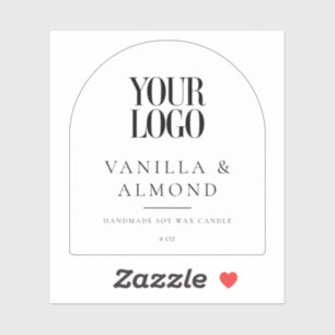 Minimalistisches Logo-Kerzensiegel Aufkleber