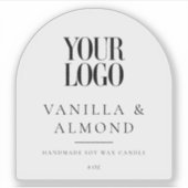 Minimalistisches Logo-Kerzensiegel Aufkleber (Vorderseite)